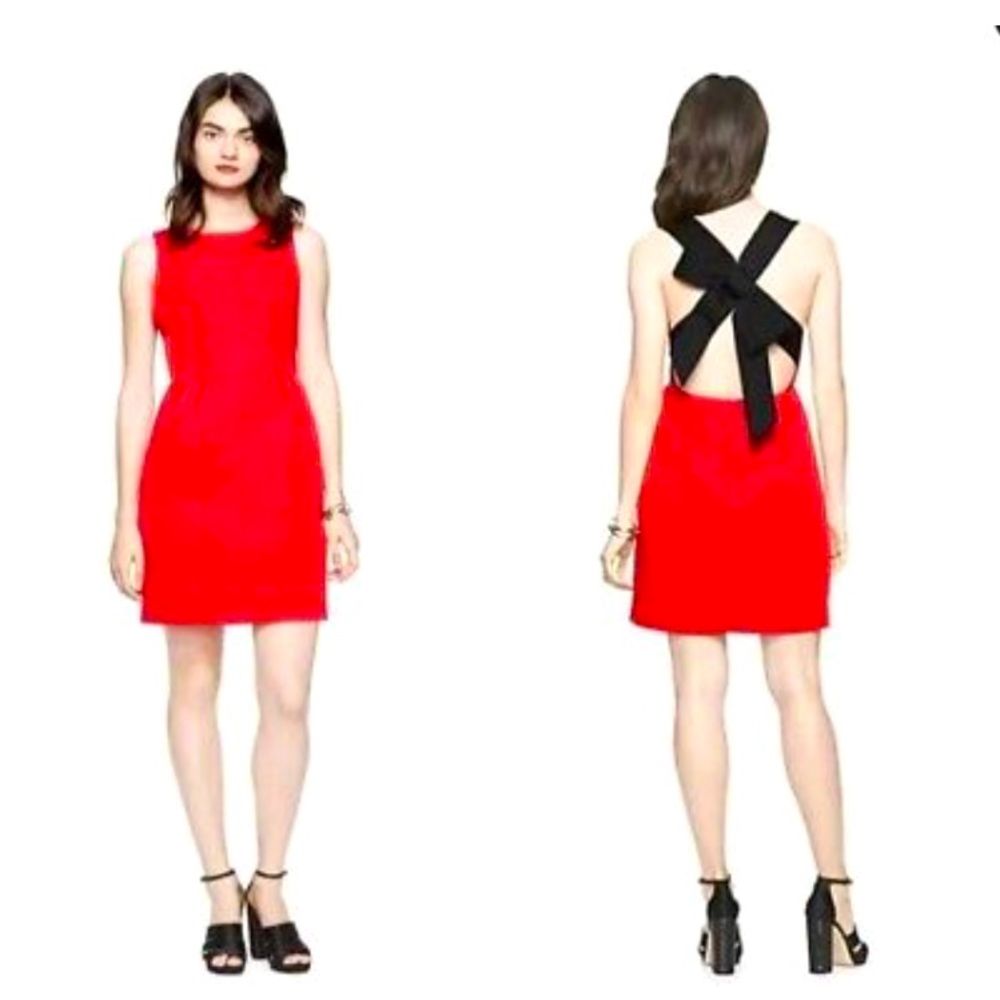 NWT Red Bow Back Dress